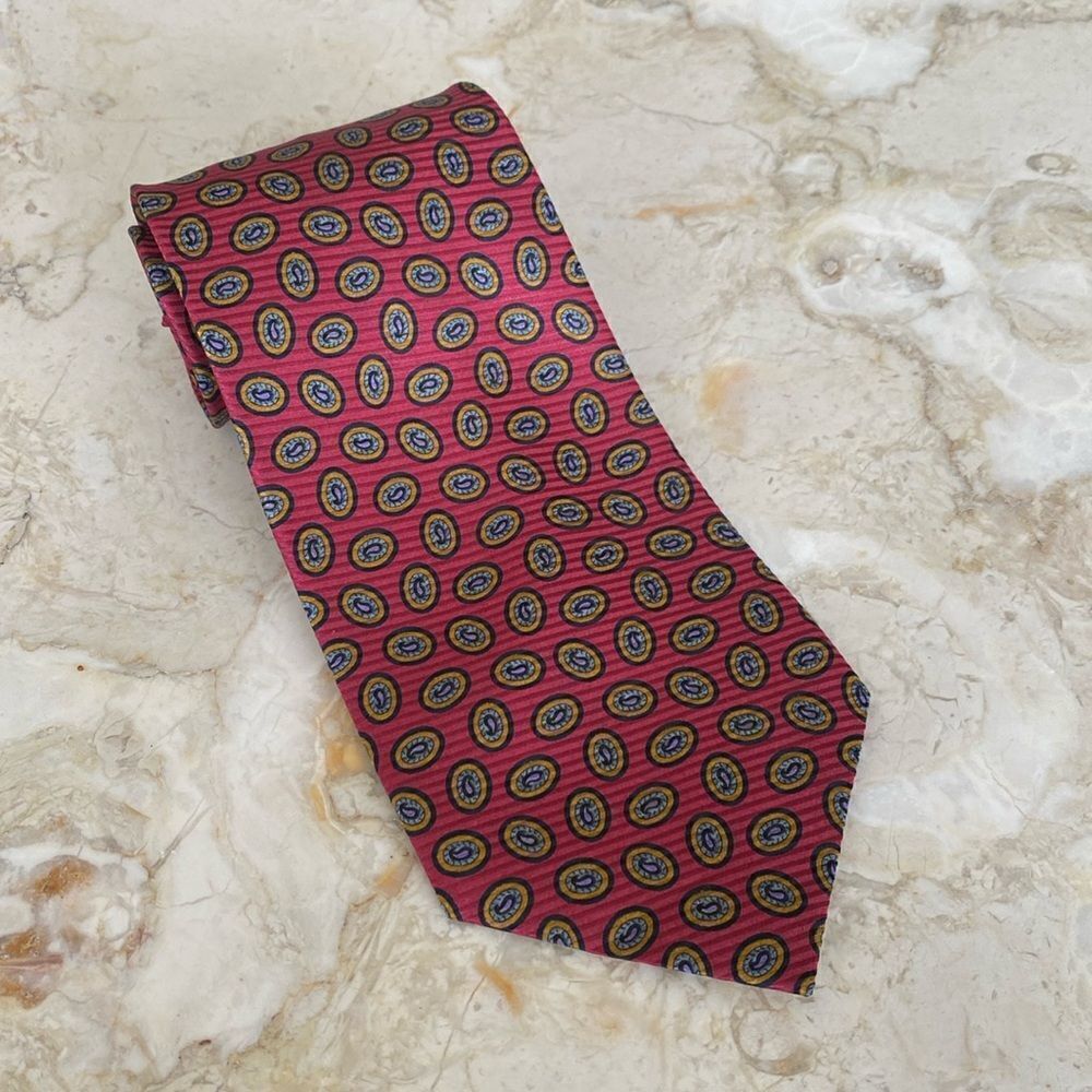 Richel 100% Silk Paisley Tie Made in Spain - Mint Condition